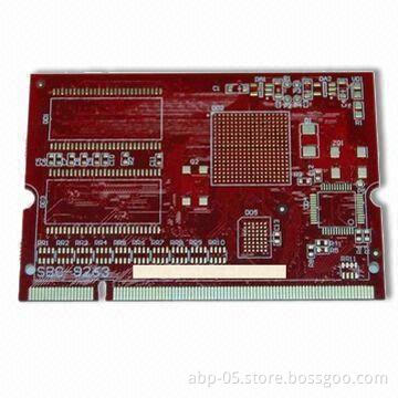 PCB with BGA, Gold Finger, 1.0mm FR4, 4 or 4 and 3 Mils Track Space and 0.2mm Minimum Hole